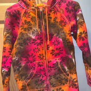 Bright and bold tie dye Glenn Harbor sweatshirt